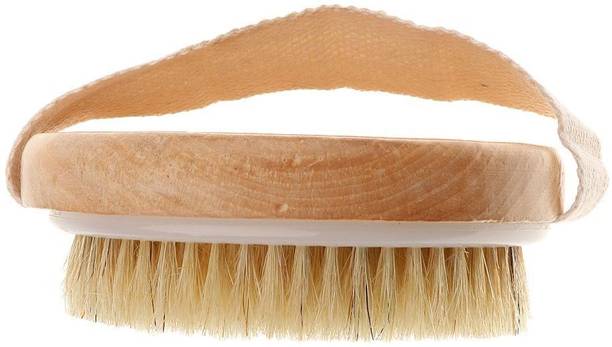 STOIC Wooden Bath Brush Natural Bristles Wet & Dry Brushing Removes Dead Skin