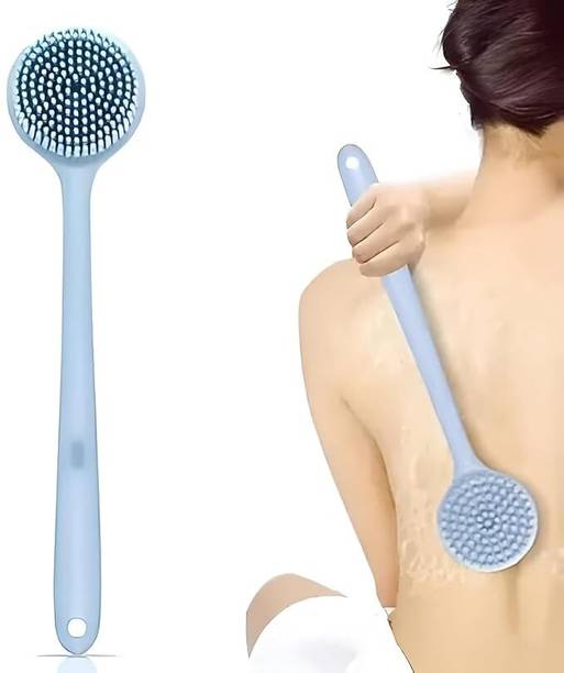 Kamview Soft Silicone Back Scrubber Shower Bath Body Brush with Long Handle for bathing