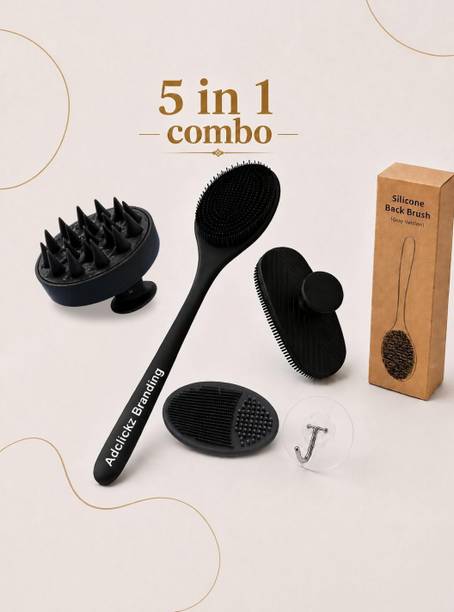 Adclickz Branding Adclickz Silicone Back Scrubber Long Handle Bath Brush Body