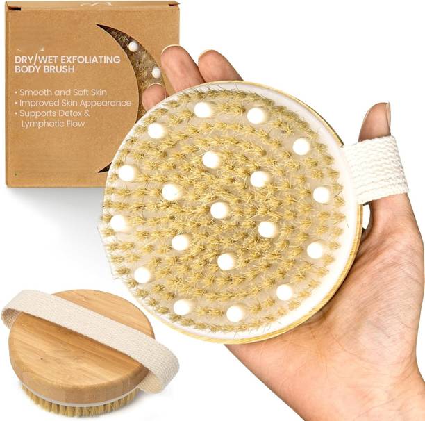 DIYAL ENTERPRISE Wooden Bath Brush with Massaging Nodes for Dry brushing