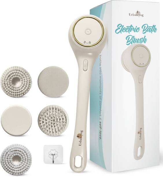 URBANYOG Auto Electric Bath Brush For Women With 5 Head Waterproof Body Scrubber