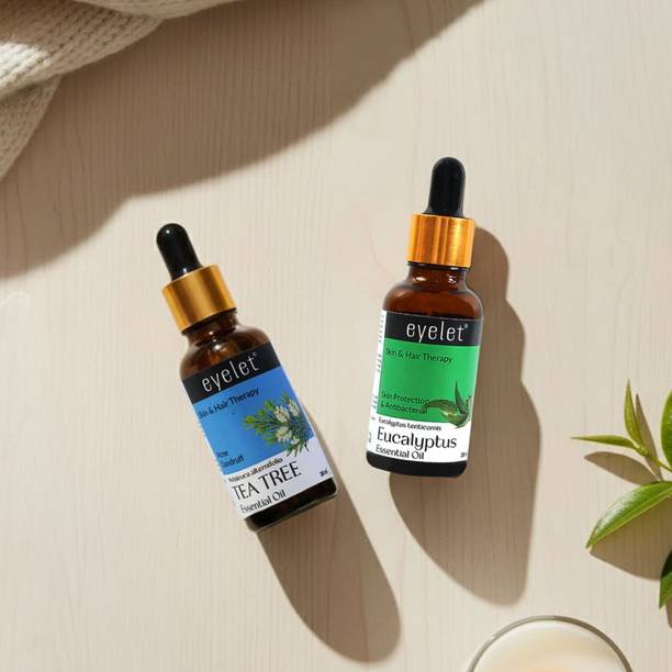 Eyelet Tea Tree & Eucalyptus Essential Oils | Clear Skin | Scalp Purification | Aroma