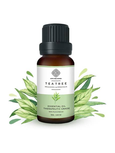 Mystic pure ayurveda Tea Tree Essential Oil- Therapeutic Grade For Acne, Dandruff & Hair Growth