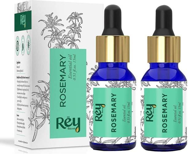 Rey Naturals Rosemary Essential Oil for Hair Growth - 100% Pure Natural For, Skin & Body