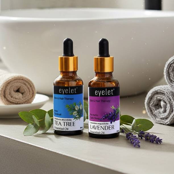 Eyelet Tea Tree & Lavender Essential Oils | Clear Skin | Scalp Purification | Hair Care