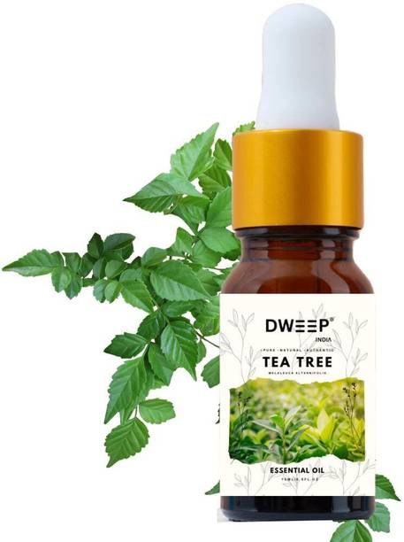 Dweep India Tea Tree Essential Oil 100% Pure, Natural& Undiluted for Hair, Skin, Face Acne