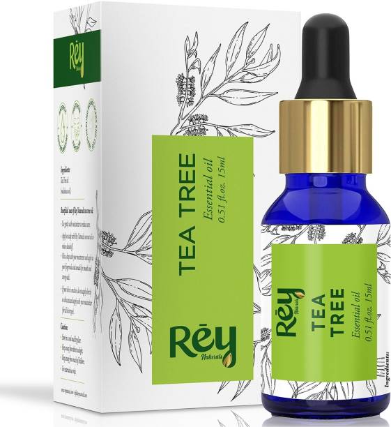 Rey Naturals Tea Tree Oil for Skin, Hair and Acne care - Tea-Tree Essential Oil - 15 ml