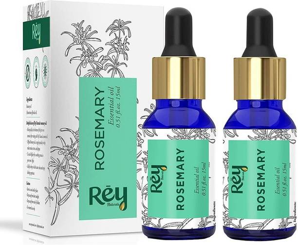 Rey Naturals Rosemary Essential Oil, Pure & Natural Hair Oil for Hair Growth, Skin & Dandruff
