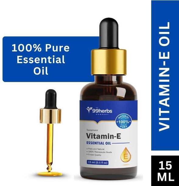 The 99 Herbs Company The 99Herbs Vitamin-E Essential Oil 15ml – Pure Natural Skin & Hair Oil