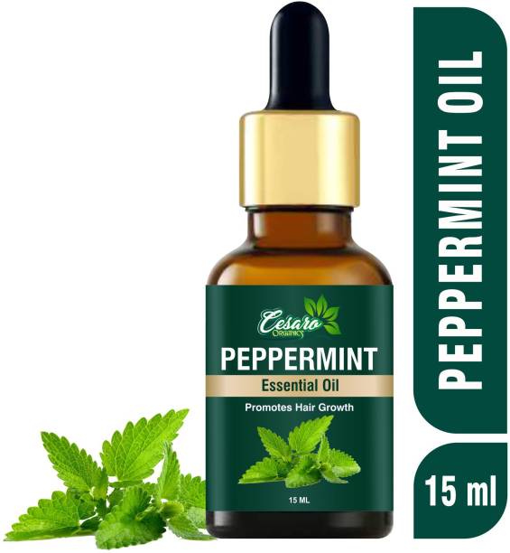 Cesaro Organics Best Peppermint Essential Oil, 100% Natural & Pure, for Hair, Skin, Face, Cold
