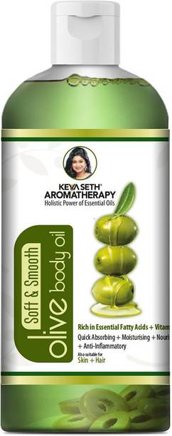 KEYA SETH AROMATHERAPY Olive Body Oil,Quick Absorbing Non-Sticky Nourishment for Hair Skin Massage Oil