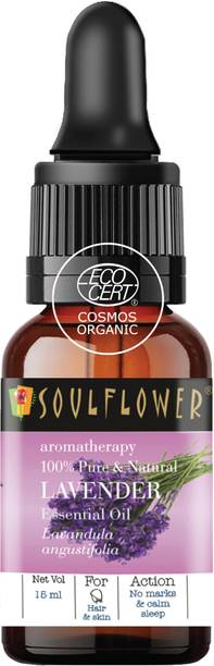 Soulflower Essential Oil Lavender| 100% Pure, Natural and Undiluted for Hair, Skin and Face