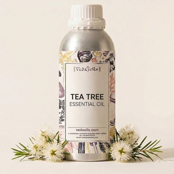 VedaOils Tea Tree Essential Oil for Acne, Dandruff, Skin & Hair Care