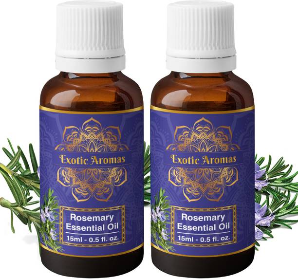 Exotic Aromas Rosemary Oil for Hair Growth, Skin, Aromatherapy 100% Pure & Natural, Pack of 2