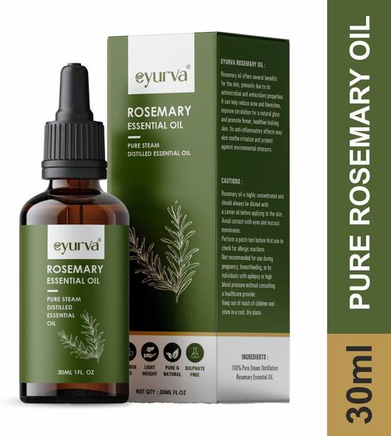 eyurva rosemary essential oil for hair growth - pure natural for hair, skin & body
