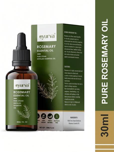eyurva rosemary essential oil for hair growth - pure natural for hair, skin & body