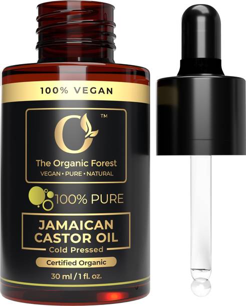 The Organic Forest Organic Black Jamaican Castor Oil For Anti Hairfall - Natural Oil For Massage