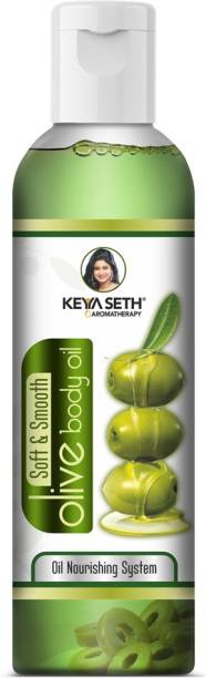 KEYA SETH AROMATHERAPY Soft & Smooth Body Oil, Quick Absorbing Non-Sticky Nourishment for Hair & Skin, Daily Use After Bath Massage Oil for Men & Women Enriched with Pure Olive & Essential Oils