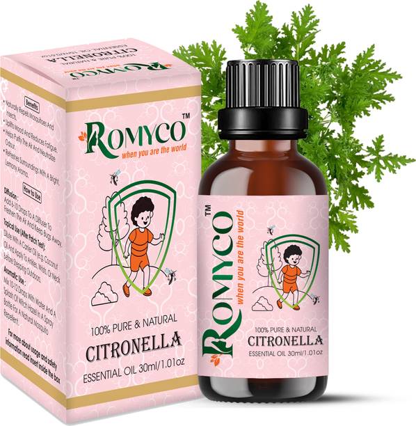 ROMYCO Citronella Essential Oil Pure Natural Mosquito Repellent, Diffuser Aromatherapy