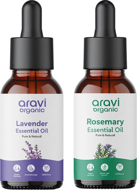 Aravi Organic 100% Pure Lavender And Rosemary Essential...
