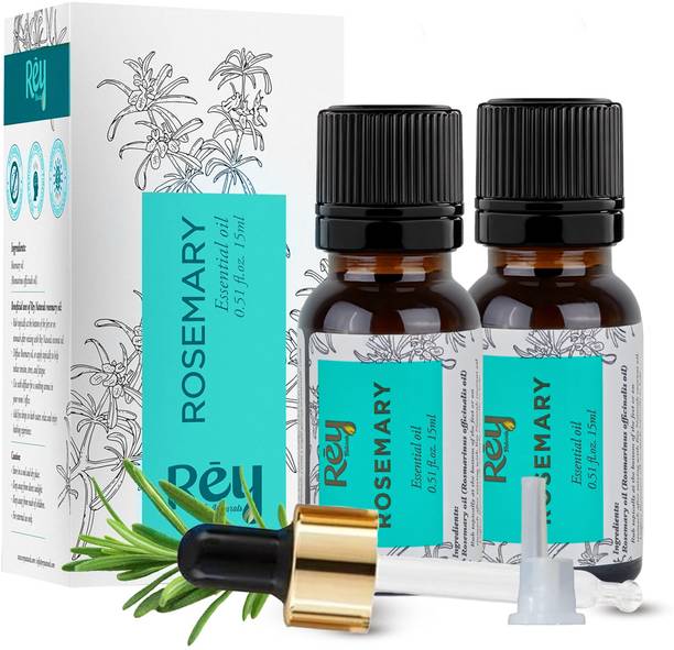 Rey Naturals Rosemary Essential Oil, Pure & Natural Hair Oil for Hair Growth, Skin & Dandruff