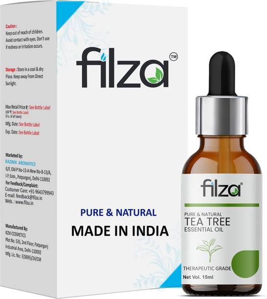 FILZA Tea Tree Essential Oil for Acne, Pimples, Dandruff & Scalp Care