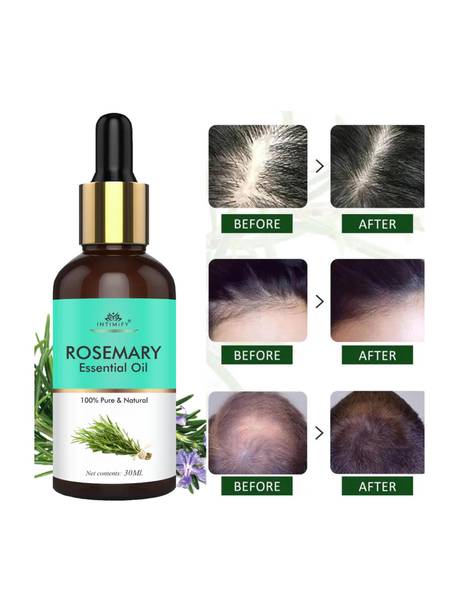 INTIMIFY 100% Pure & Natural Rosemary Essential Oil, Hair Growth, Skin Care, Aromatherapy