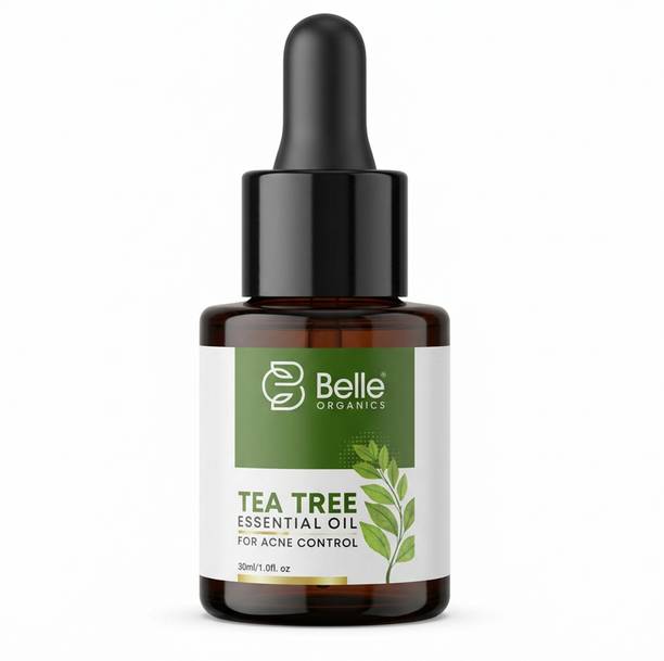Belle Organics Tea Tree Essential Oil for Acne, Dandruff, Skin & Hair Care 100% Pure & Natural