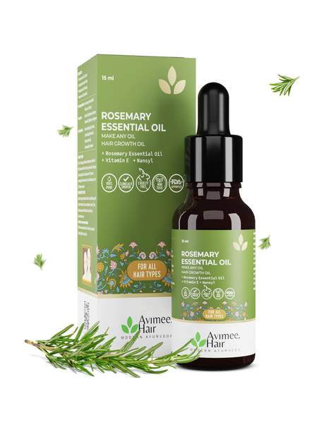 Avimee Herbal Rosemary Essential Oil with Vit E & Nansyl | For Hair Growth & Hair Fall Control Hair Oil