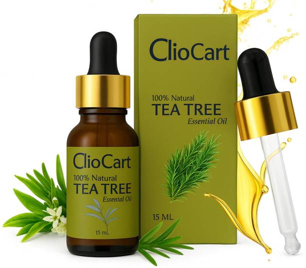 Clio Cart Tea Tree Essential Oil for Hair Growth, Face & Skin | 100% Pure Tea Tree Oil