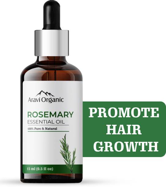 Aravi Organic Rosemary Essential Oil | 100% Pure, Premium Quality, Undiluted, Therapeutic Grade Rosemary Oil For Stimulating Scalp Treatment for Healthy Hair Growth, Skin, Muscle & Joints