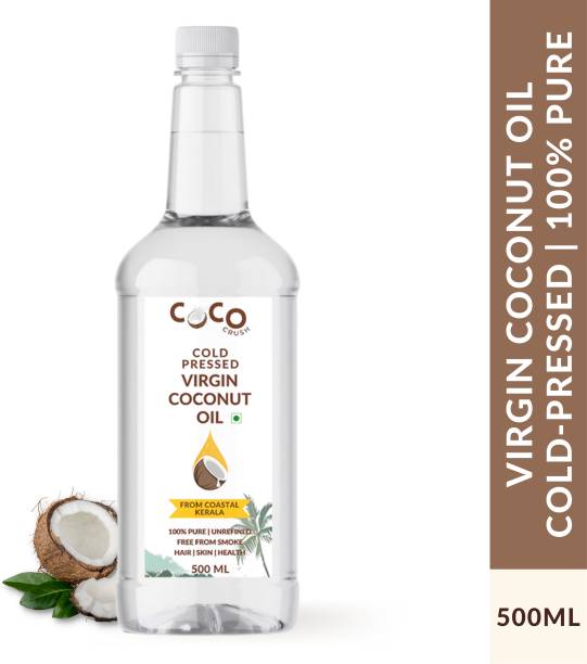 COCO CRUSH Cold Pressed Coconut Oil | Virgin, 100% Pure Natural | Hair, Body, Baby Massage