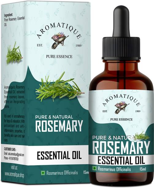 Aromatique Rosemary Essential Oil For Hair Growth, Skin and Body. Pure and Natural.