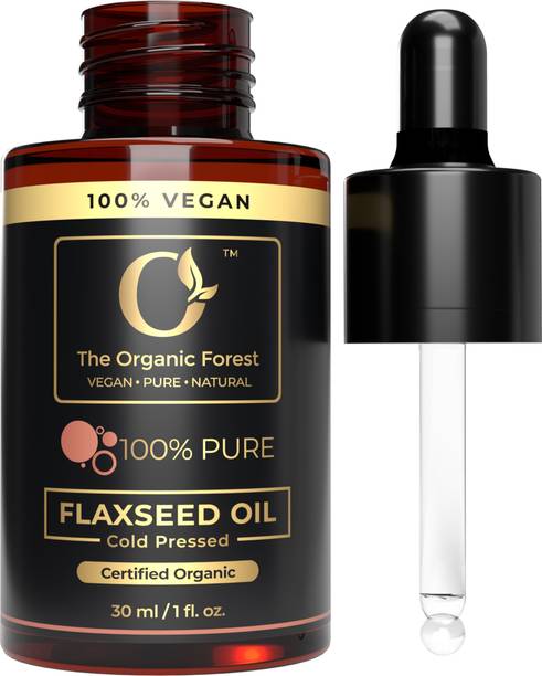The Organic Forest Plant-Based Cold Pressed Flaxseed Oil for Scalp Nourishment - Reduce Hairfall