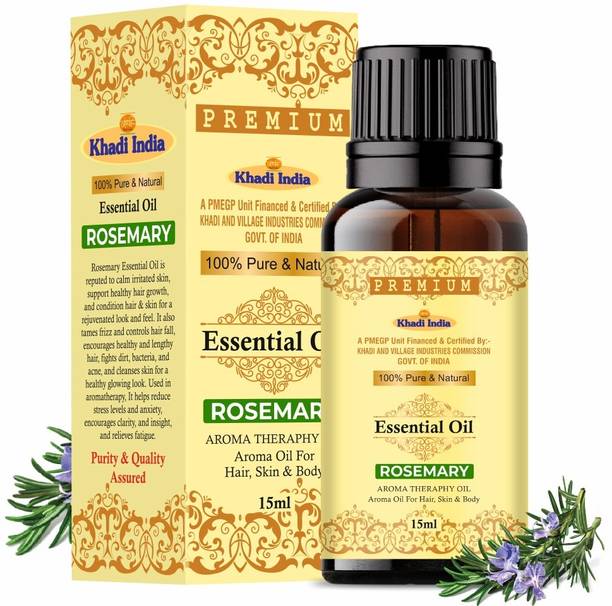 Premium Khadi 100% Pure & Natural Rosemary Essential Oil for Body & Soul