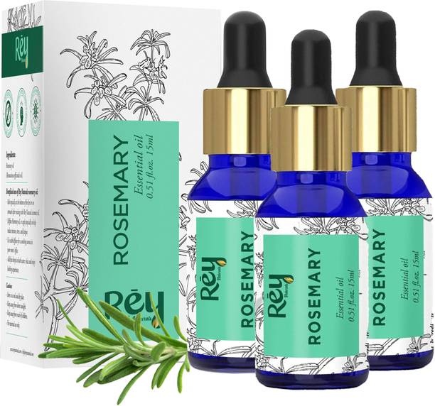 Rey Naturals Rosemary Oil For Hair Growth, Pure & Natural Essential Oil For Dandruff Relief