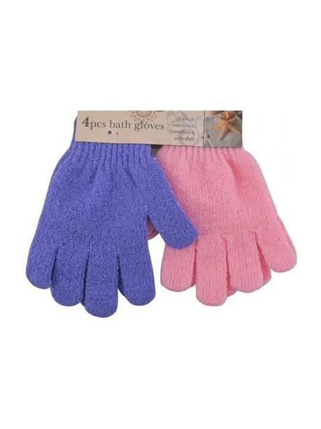 feelhigh Exfoliating Dual Texture Bath Gloves for Shower, Spa, Massage and Body Scrubs, Dead Skin Cell Remover, Gloves with hanging loop