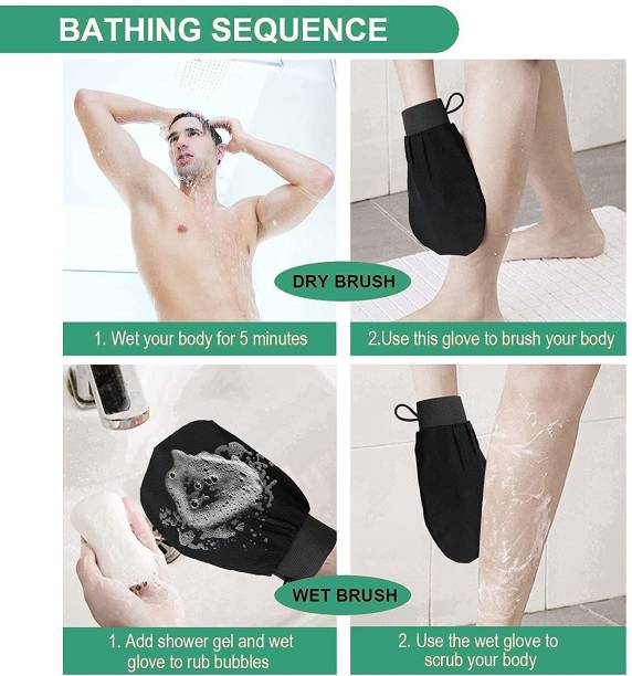 REUNIRSE Bath Gloves | Body Exfoliator Mitt | Exfoliating Glove for Dead Skin Removal |