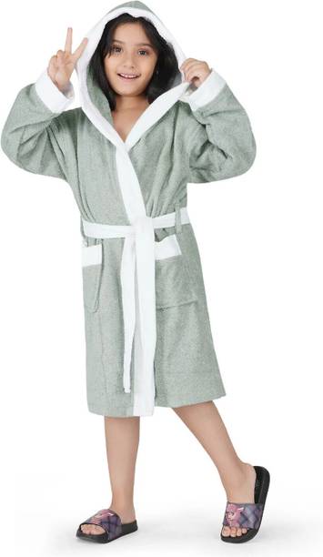 RANGOLI Grey Free Size Bath Robe