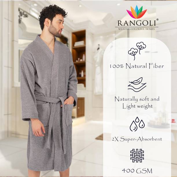 RANGOLI Grey XL Bath Robe