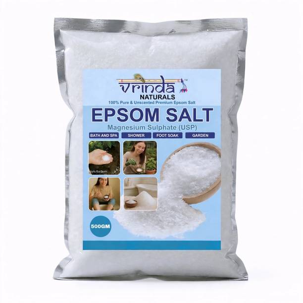 Vrinda Naturals Pure Epsom Salt for Muscle Relief, Aches & Self Care Soak