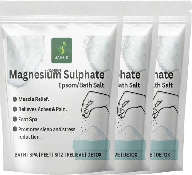 JAINIK Epsom Salt For Muscle Relief, Relieves Aches Pain pack 3