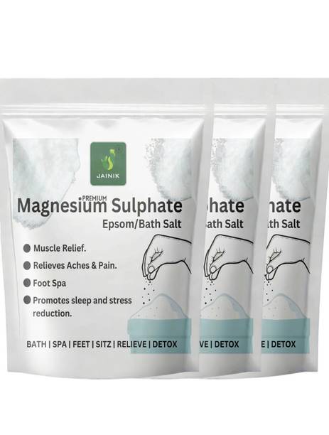 JAINIK Epsom Salt For Muscle Relief, Relieves Aches Pain pack 3