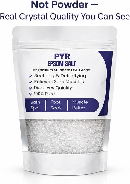 Pyr Epsom Salt 800gm, Unscented Magnesium Sulfate USP Grade for Muscle Relaxation