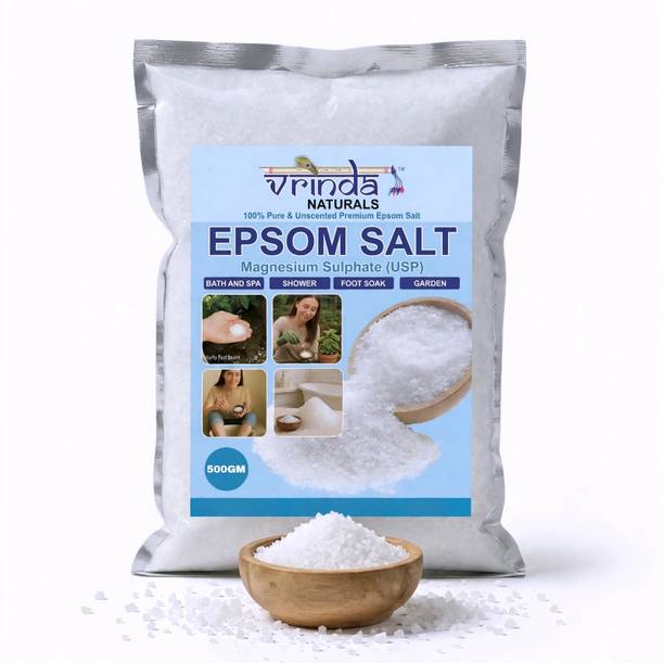 Vrinda Naturals Epsom Salt Crystals for Pain Relief, Foot Soak & Home Spa