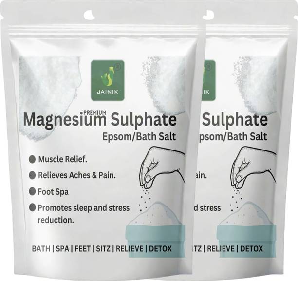JAINIK Epsom Salt For Muscle Relief, Relieves Aches Pain 2KG