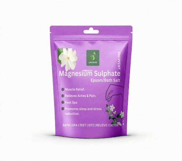 JAINIK Jasmine Epsom Bath Salt For Aches, Sleep,Pain Relief And Bath Tub