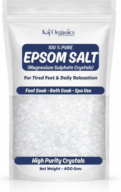 KAJORGANICS Epsom Bath Salt Crystal And Bath, For Muscle Relief, Relieves Aches & Pain