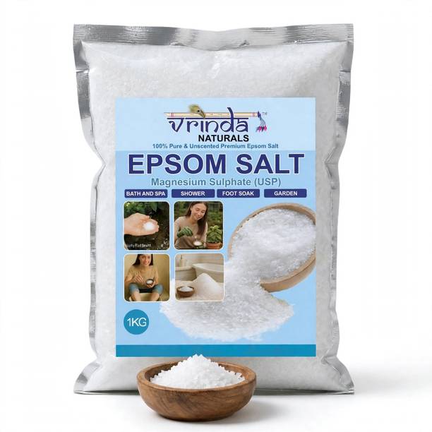 Vrinda Naturals Epsom Salt Soak for Muscle Relief, Pain & Home Relaxation
