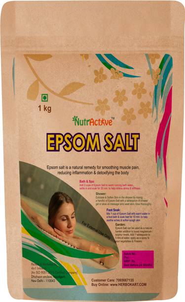 NutrActive Epsom Bath Salt- 100% Pure ,Relieves Muscle Aches and Pain , good for Gardening